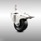Service Caster 3 Inch 316SS Hard Rubber Swivel 3/8 Inch Threaded Stem Caster Total Lock Brake SCC-SS316TSTTL20S314-HRS-381615 - alternate 1